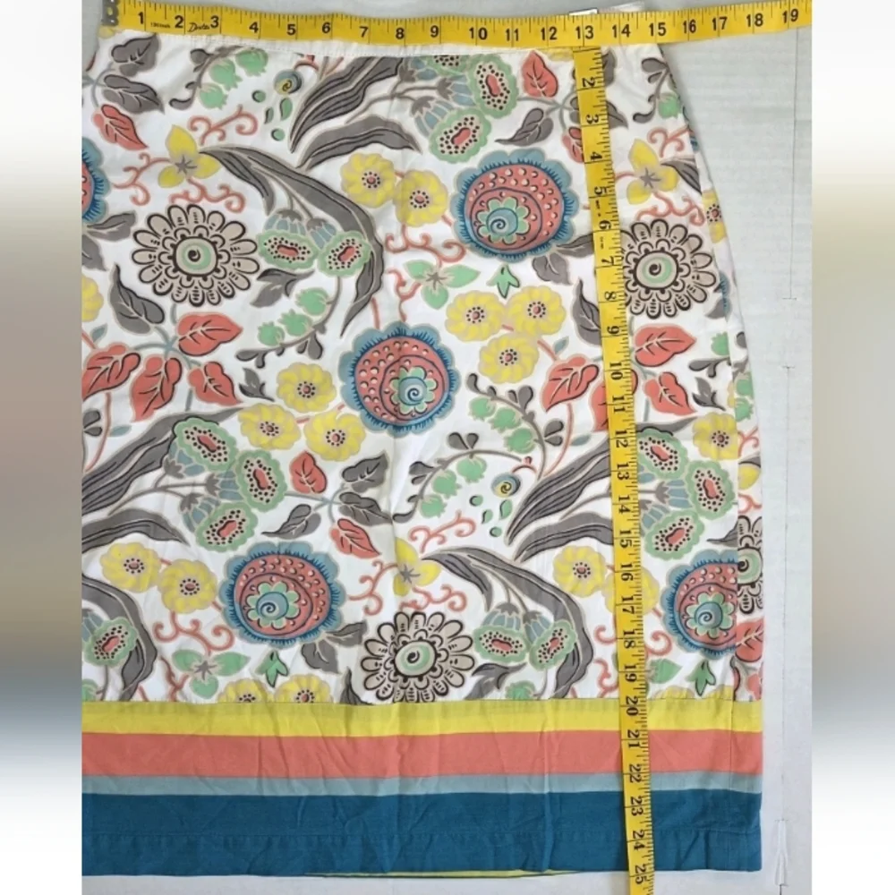 Boden Womens Floral Knee Length A line Skirt Size 8 Retro Multicolor - Picture 4 of 7